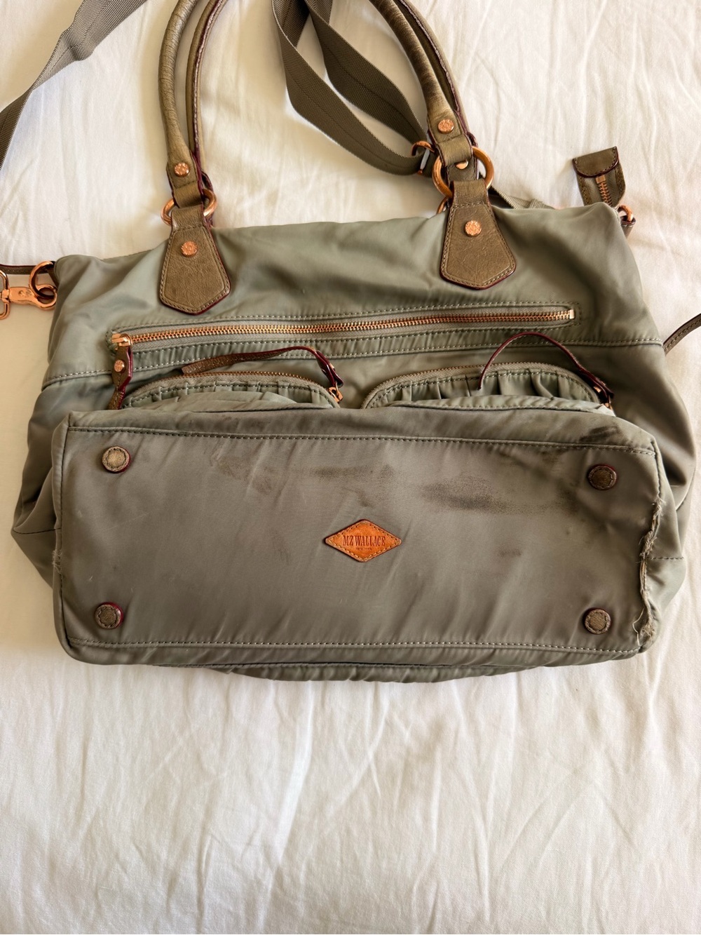 MZ Wallace Olive Green Bag with Adjustable Crossbody Strap - Picture 7 of 9
